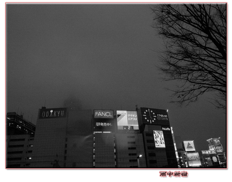 雨中的新宿