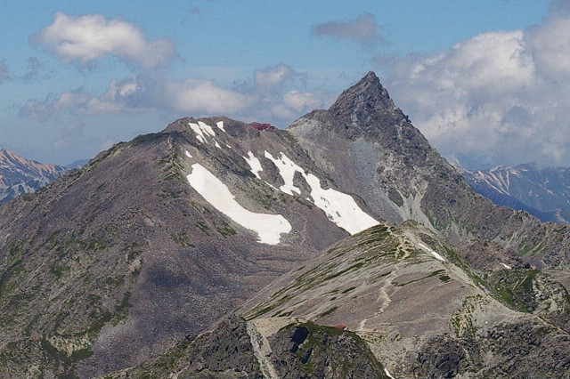 Mt. Yarigatake from Kitahotaka(200708)
